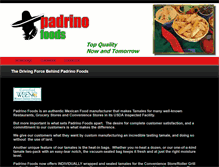 Tablet Screenshot of padrinofoods.com